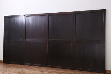 古民具・骨董　味わい深い帯戸　4枚セット