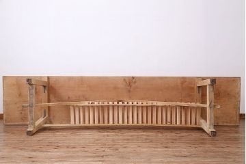 アンティーク家具　アンティーク　特大!天板無垢材一枚板幅3.6m　特大作業台(テーブル、陳列台)