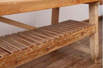 アンティーク家具　アンティーク　特大!天板無垢材一枚板幅3.6m　特大作業台(テーブル、陳列台)(2)