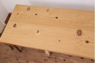 アンティーク家具　アンティーク　天板無垢材の特大作業台(幅3.6m)　