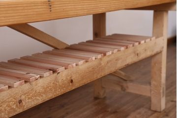 アンティーク家具　アンティーク　天板無垢材の特大作業台(幅3.6m)　
