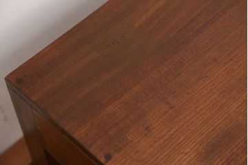 アンティーク家具　アンティーク　古い木のシンプルな文机(テーブル)