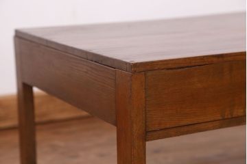 アンティーク家具　アンティーク　古い木のシンプルな文机(テーブル)