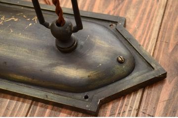アンティーク　明治〜大正!古い洋館の真鍮製天井照明(電笠)