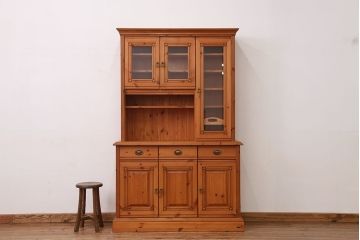 中古　シャルドネ　パイン材食器棚