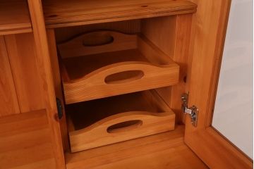 中古　シャルドネ　パイン材食器棚