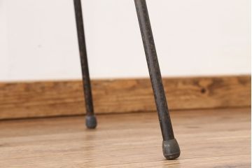 アンティーク家具　アンティーク　古い鉄脚のテーブル(サイドテーブル、鉄足、机、在宅ワーク、在宅用テーブル、作業台、デスク)