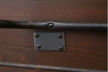 アンティーク家具　アンティーク　古い鉄脚のテーブル(サイドテーブル、鉄足、机、在宅ワーク、在宅用テーブル、作業台、デスク)