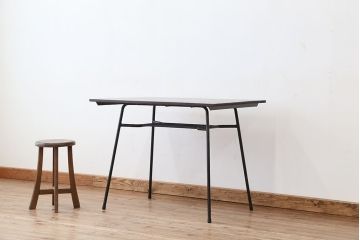 アンティーク家具　アンティーク　古材天板のアイアンテーブル(作業台、机)