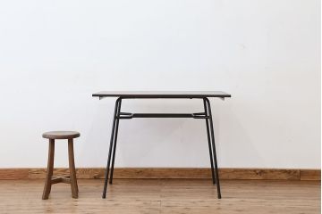 アンティーク家具　アンティーク　古材天板のアイアンテーブル(作業台、机)