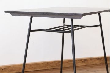 アンティーク家具　アンティーク　古材天板のアイアンテーブル(作業台、机)
