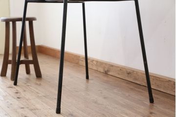 アンティーク家具　アンティーク　古材天板のアイアンテーブル(作業台、机)