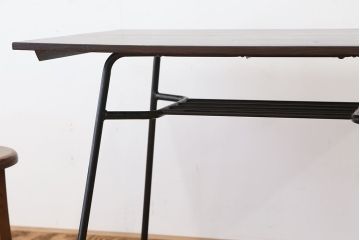 アンティーク家具　アンティーク　古材天板のアイアンテーブル(作業台、机)