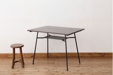 アンティーク家具　アンティーク　古材天板のアイアンテーブル(作業台、机)