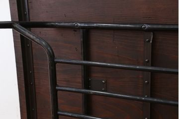 アンティーク家具　アンティーク　古材天板のアイアンテーブル(作業台、机)
