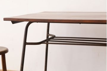 アンティーク家具　アンティーク　古材天板のアイアンテーブル(作業台・机)