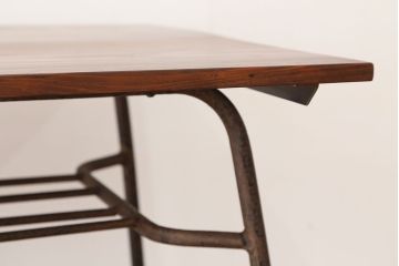 アンティーク家具　アンティーク　古材天板のアイアンテーブル(作業台・机)