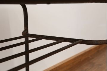 アンティーク家具　アンティーク　古材天板のアイアンテーブル(作業台・机)