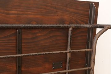 アンティーク家具　アンティーク　古材天板のアイアンテーブル(作業台・机)