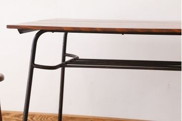 アンティーク家具　アンティーク　古材天板のアイアンテーブル(作業台・机)?