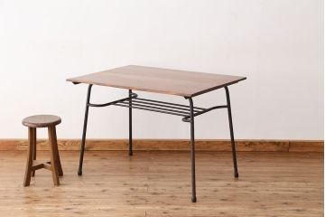 アンティーク家具　アンティーク　古材天板のアイアンテーブル(作業台・机)?