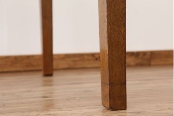 アンティーク家具　アンティーク　素敵なデザイン!古いナラ材のシンプルなダイニングテーブル(作業台・机)