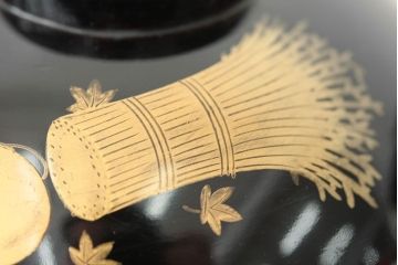 アンティーク雑貨　アンティーク　大正〜昭和初期!古い蒔絵の木製お椀など11点(漆器)