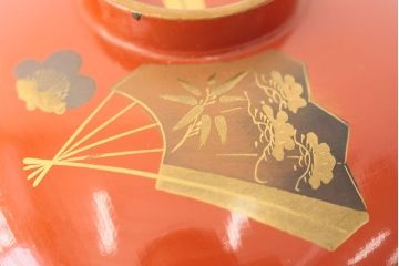 アンティーク雑貨　アンティーク　大正〜昭和初期!古い蒔絵の木製お椀など11点(漆器)