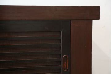 アンティーク家具　古民具・骨董　木目の素晴らしい玉杢時代箪笥サイドボード(水屋箪笥・ローチェスト)