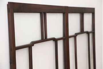 素敵なデザイン!大正ロマン　変わり型引き戸2枚セット?(建具、ガラス戸)