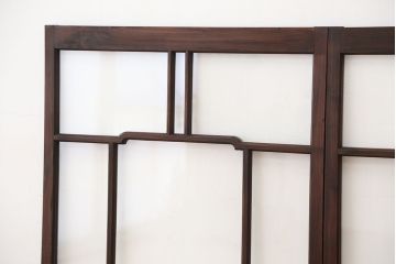 素敵なデザイン!大正ロマン　変わり型引き戸2枚セット?(建具、ガラス戸)