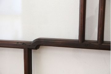 素敵なデザイン!大正ロマン　変わり型引き戸2枚セット?(建具、ガラス戸)