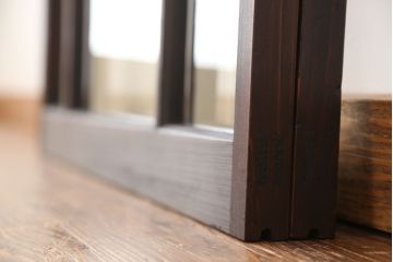 素敵なデザイン!大正ロマン　変わり型引き戸2枚セット?(建具、ガラス戸)