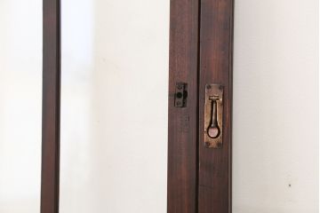 素敵なデザイン!大正ロマン　変わり型引き戸2枚セット?(建具、ガラス戸)