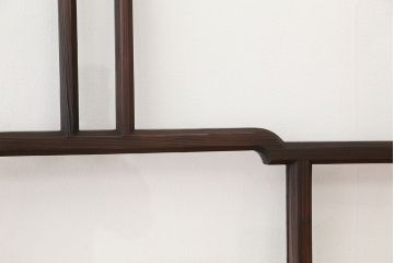 素敵なデザイン!大正ロマン　変わり型引き戸2枚セット(2)(建具、ガラス戸)