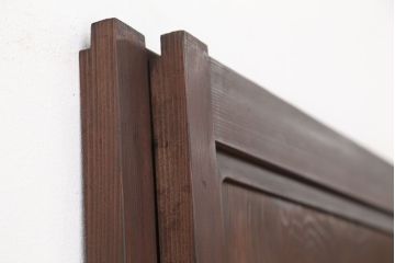 ★アンティーク　組子ガラス帯戸　2枚セット
