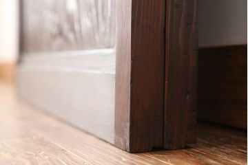 ★アンティーク　組子ガラス帯戸　2枚セット