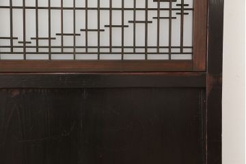 ★古民具・骨董　組子ガラス帯戸　2枚セット