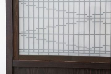 ★古民具・骨董　組子ガラス帯戸　2枚セット
