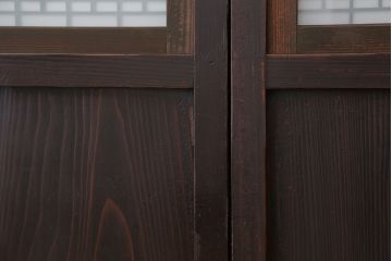 ★古民具・骨董　組子ガラス帯戸　2枚セット