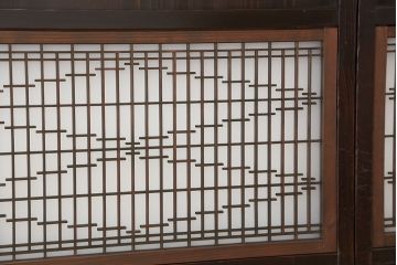古民具・骨董　組子ガラス帯戸　4枚セット
