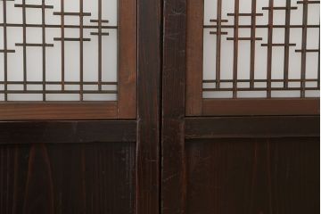 古民具・骨董　組子ガラス帯戸　4枚セット