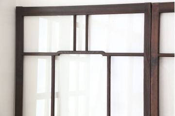 アンティーク　大正ロマン　変わり型ガラス戸　4枚セット?(建具、引き戸)