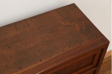 アンティーク家具　アンティーク　古い欅材の小さな茶箪笥