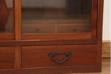 アンティーク家具　アンティーク　古い欅材の小さな茶箪笥