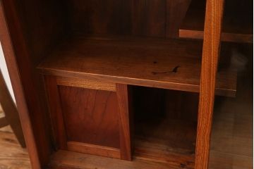 アンティーク家具　アンティーク　古い欅材の小さな茶箪笥