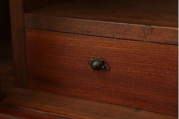 アンティーク家具　アンティーク　古い欅材の小さな茶箪笥