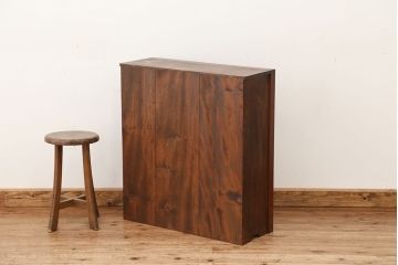 アンティーク家具　アンティーク　古い欅材の小さな茶箪笥