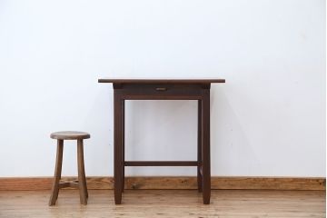 アンティーク家具　古民具・骨董　古い木の小振りな平机(テーブル)