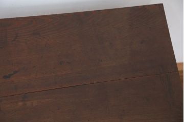 アンティーク家具　古民具・骨董　古い木の小振りな平机(テーブル)
